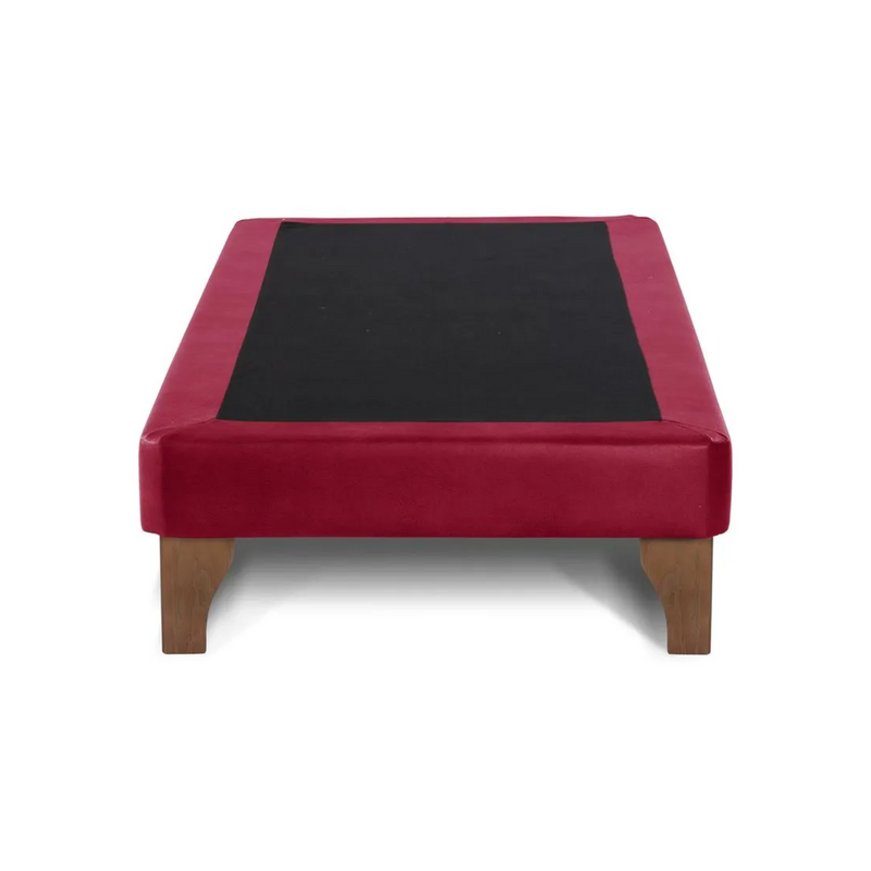 Base Cama Europea 1 Plaza 90x190 CM Rojo Felpa