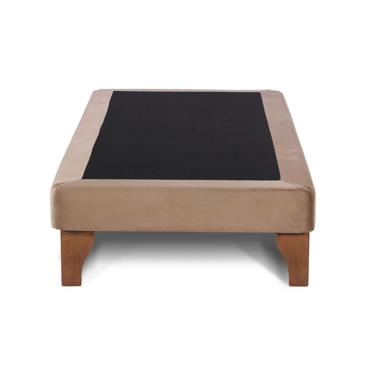Base Cama Europea 1 Plaza 90x200 CM Beige Felpa