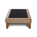 Base Cama Europea 1 Plaza 90x200 CM Beige Felpa