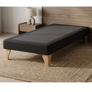 Base Cama Europea 1 Plaza 90x200 CM Negro Lino