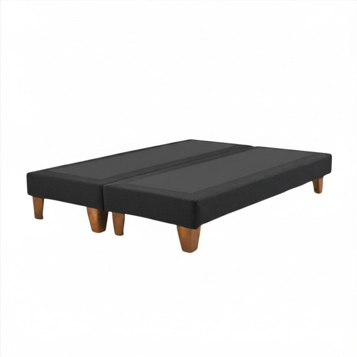 Base Dividida Cama Europea King 200x180 CM Gris Oscuro Felpa