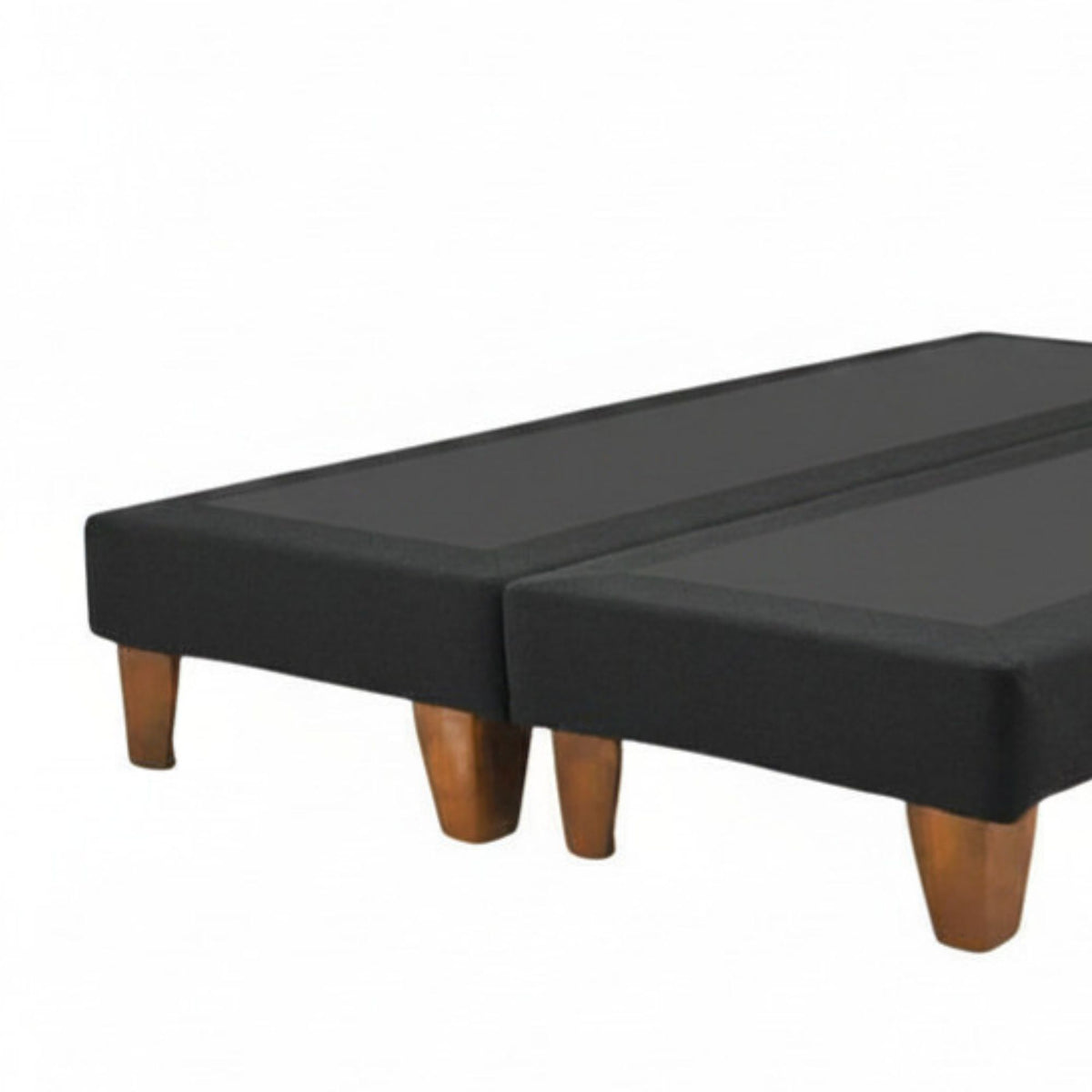 Base Dividida Cama Europea King 200x180 CM Gris Oscuro Felpa