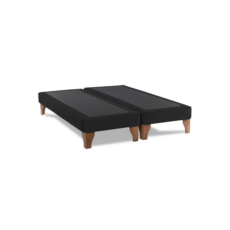 Base Dividida Cama Europea King 200x180 CM Negro Lino