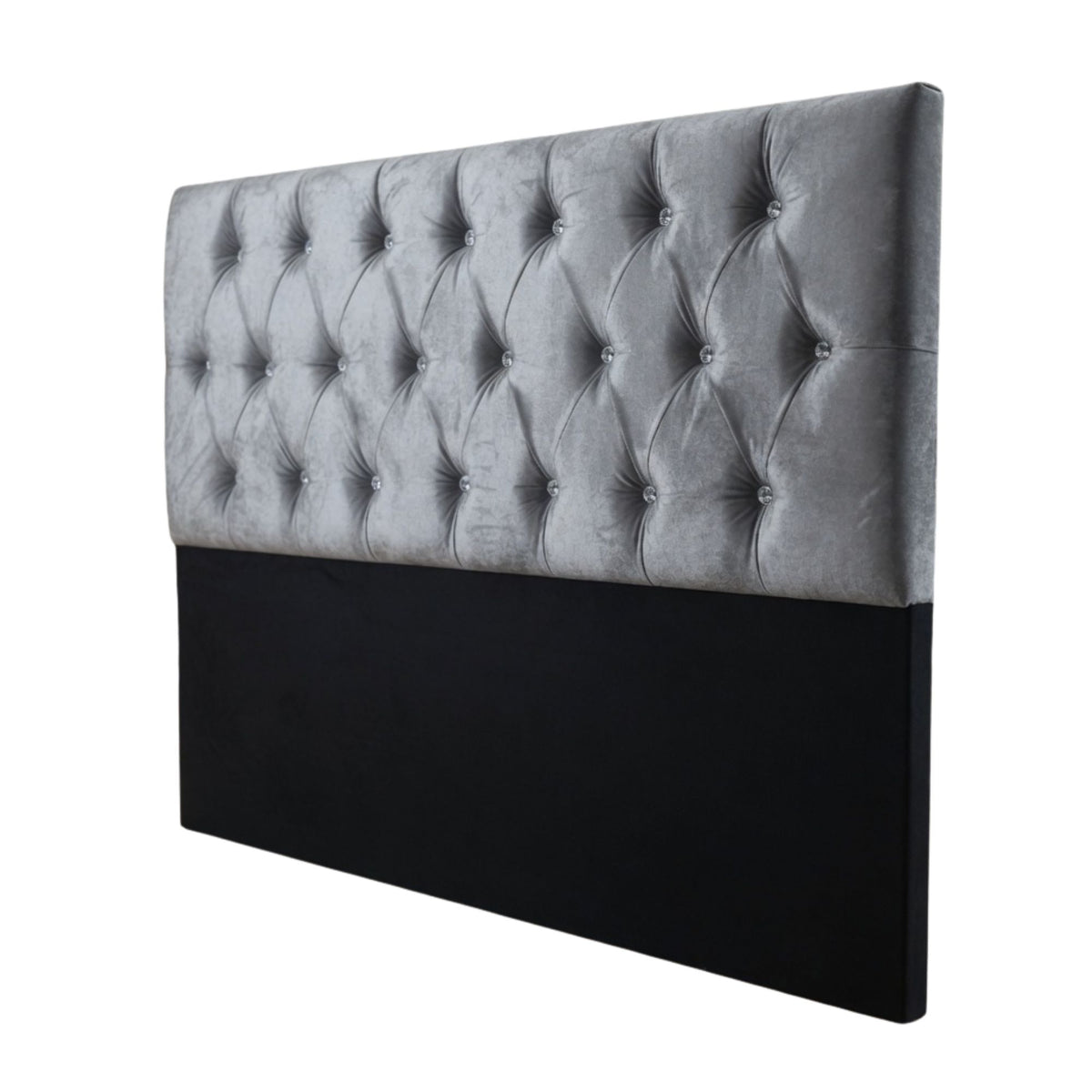 Respaldo 2 Plazas Piso Capitone Premium 150x140 CM Gris Claro Lino