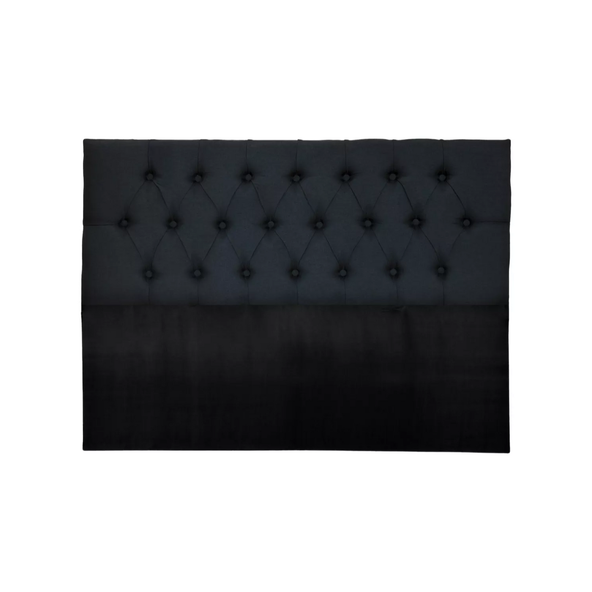 Respaldo 2 Plazas Piso Capitone Premium 150x140 CM Negro Lino