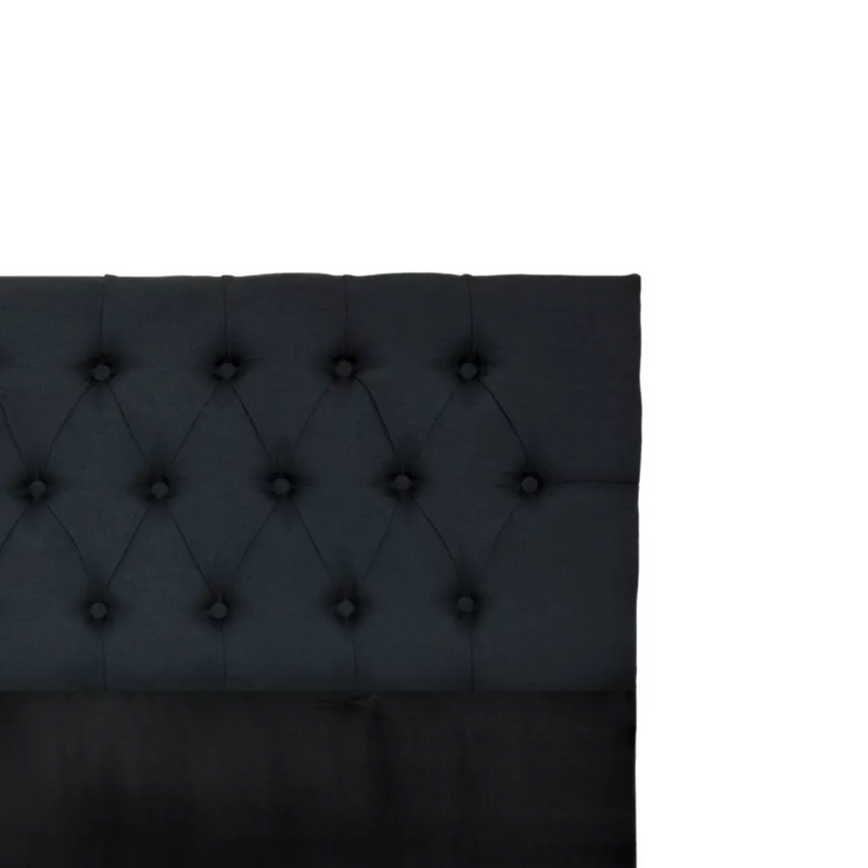 Respaldo 2 Plazas Piso Capitone Premium 150x140 CM Negro Lino