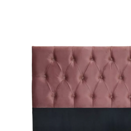 Respaldo 2 Plazas Piso Capitone Premium 150x140 CM Palo Rosa Felpa