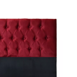 Respaldo King Piso Capitone Premiun 180x140 CM Burdeo Felpa