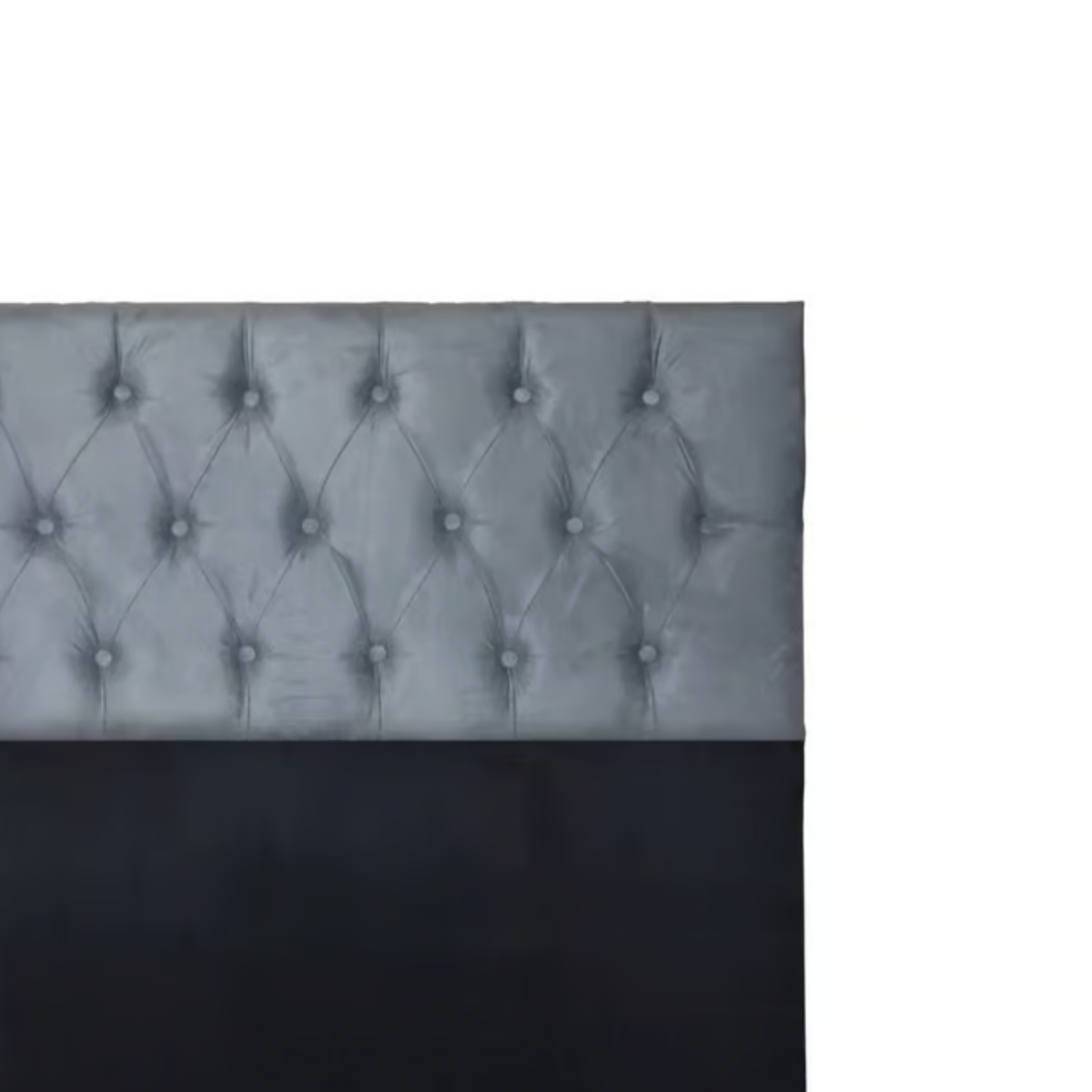 Respaldo King Piso Capitone Premiun 180x140 CM Gris Azulado Felpa