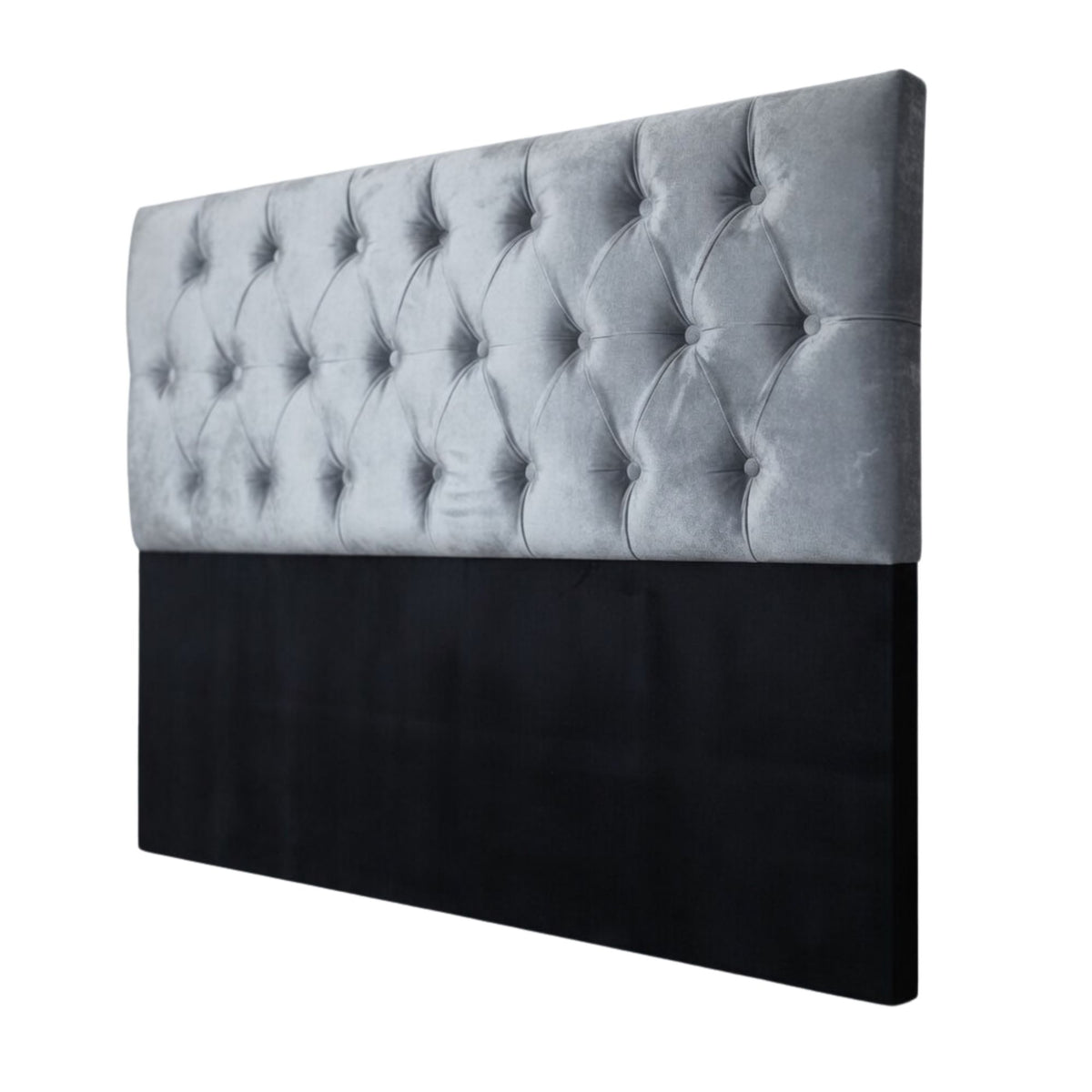 Respaldo King Piso Capitone Premiun 180x140 CM Gris Azulado Felpa