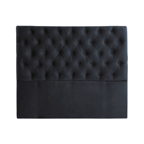 Respaldo King Piso Capitone Premiun 180x140 CM Negro Felpa