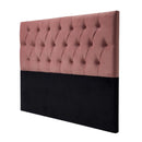 Respaldo King Piso Capitone Premiun 180x140 CM Palo Rosa Felpa
