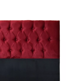 Respaldo King Piso Capitone Premiun 180x140 CM Rojo Felpa
