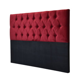 Respaldo King Piso Capitone Premiun 180x140 CM Rojo Felpa