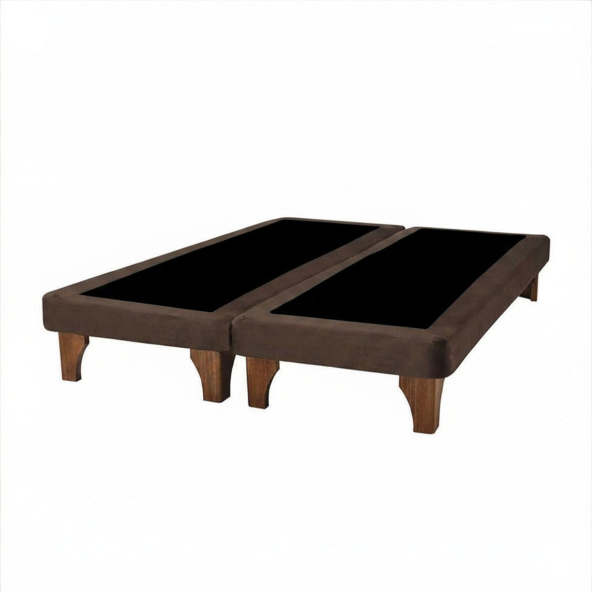 Base Dividida Cama Europea Super King 200x200 CM Chocolate Felpa