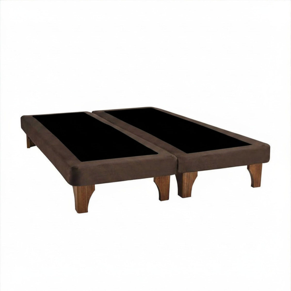 Base Dividida Cama Europea Super King 200x200 CM Chocolate Felpa