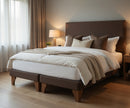 Base Dividida Cama Europea Super King 200x200 CM Chocolate Felpa
