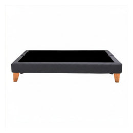Base Dividida Cama Europea Super King 200x200 CM Gris Grafito Lino