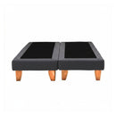 Base Dividida Cama Europea Super King 200x200 CM Gris Grafito Lino