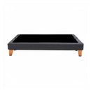 Base Dividida Cama Europea Super King 200x200 CM Gris Oscuro Felpa