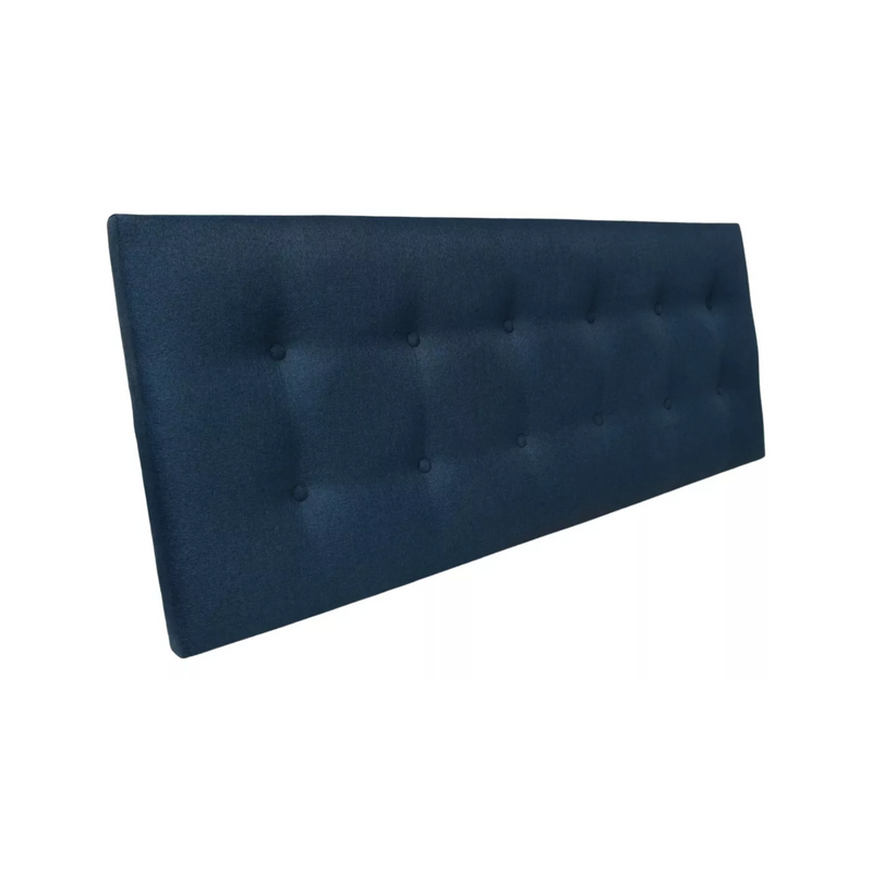 Respaldo Elegante King Capitone 180x60 CM Azul Petróleo Lino