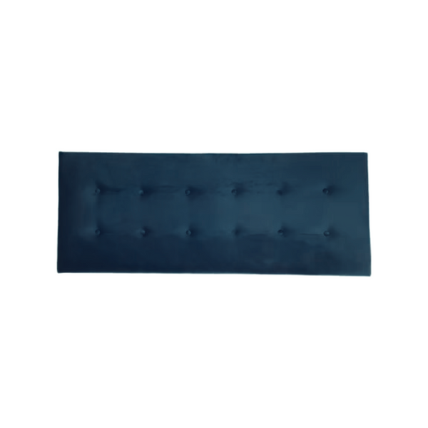 Respaldo Elegante King Capitone 180x60 CM Azul Petróleo Lino