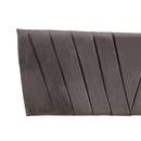 Respaldo Elegante King Capitone 180x60 CM Gris Claro Lino