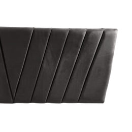 Respaldo Elegante King Capitone 180x60 CM Gris Oscuro Lino