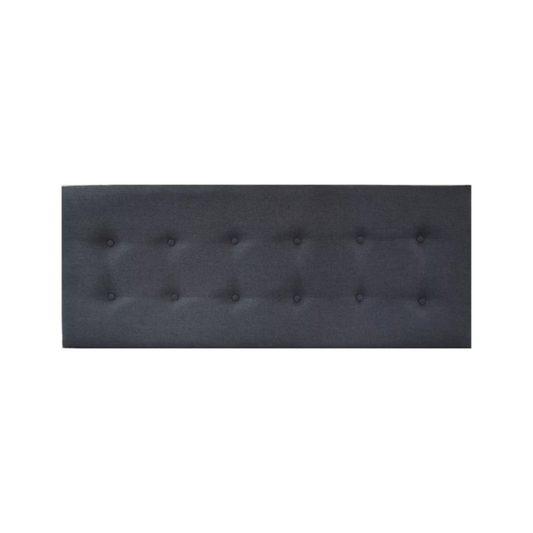 Respaldo Elegante King Capitone 180x60 CM Gris Oscuro Lino