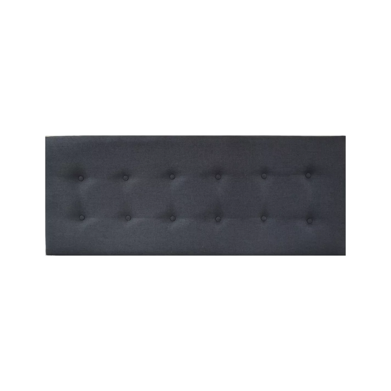 Respaldo Elegante King Capitone 180x60 CM Gris Oscuro Lino