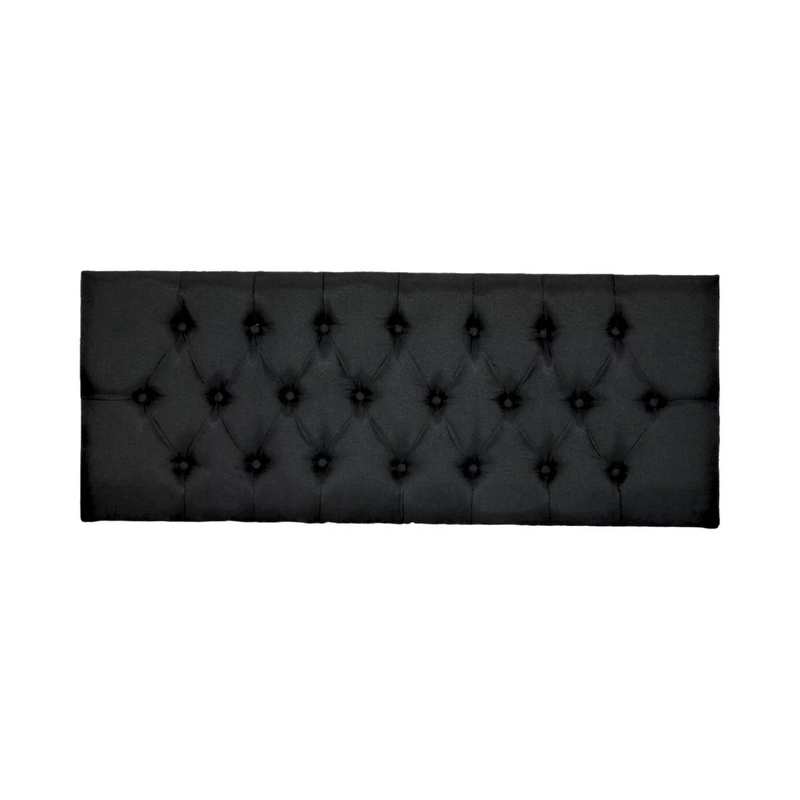 Respaldo Elegante King Capitone 180x60 CM Negro Lino