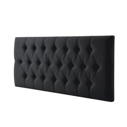 Respaldo Elegante King Capitone 180x60 CM Negro Lino