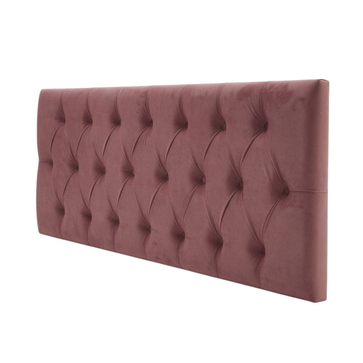 Respaldo Elegante King Capitone 180x60 CM Palo Rosa Felpa
