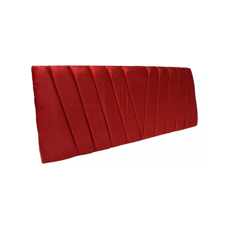 Respaldo Elegante King Capitone En V 180x60 CM Rojo Felpa