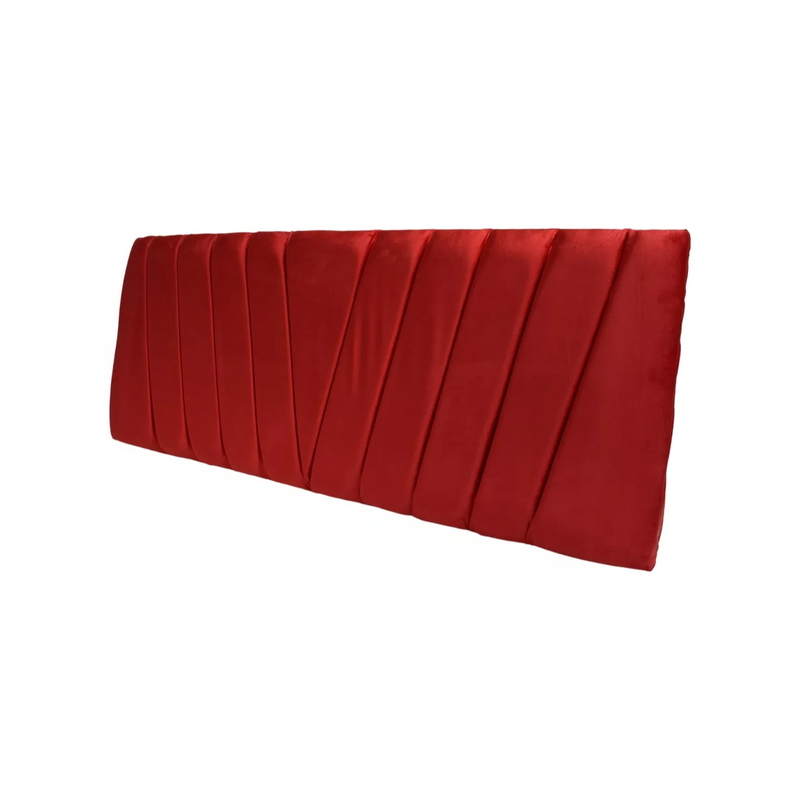 Respaldo Elegante King Capitone En V 180x60 CM Rojo Felpa