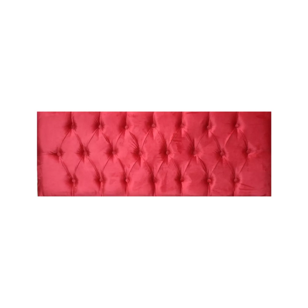 Respaldo Elegante King Capitone 180x60 CM Rojo Felpa