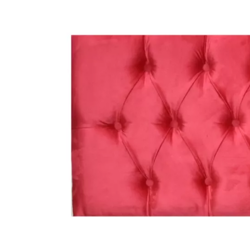 Respaldo Elegante King Capitone 180x60 CM Rojo Felpa