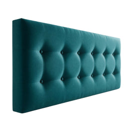 Respaldo Elegante King Capitone 180x60 CM Turquesa Felpa Botones