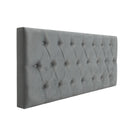 Respaldo Elegante Super King Capitone 200x60 CM Gris Claro Felpa