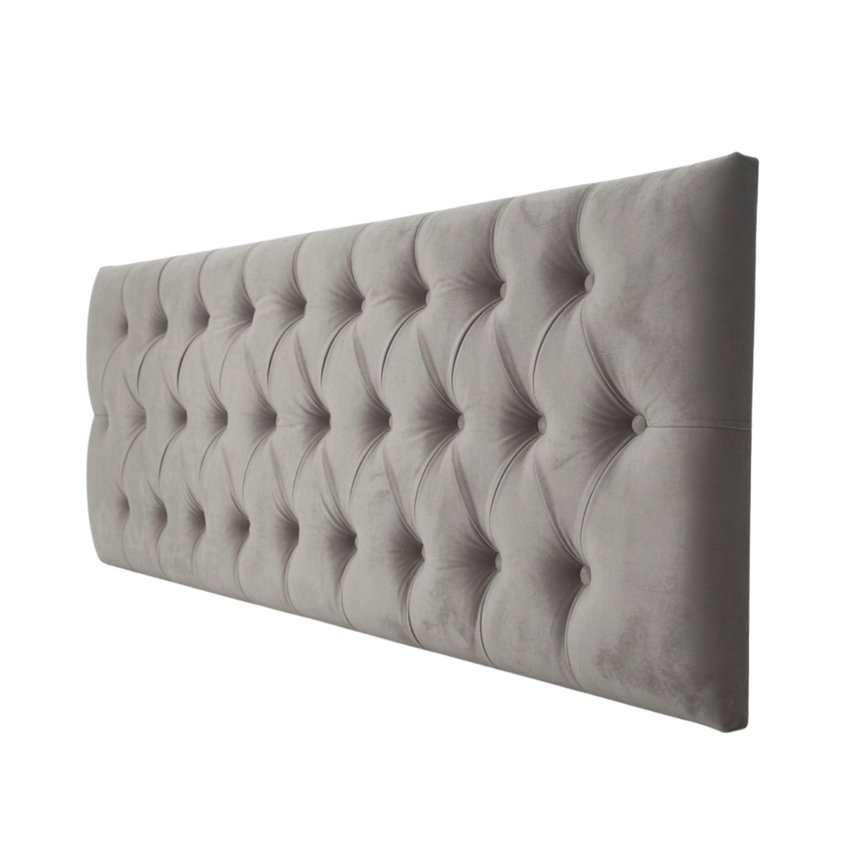 Respaldo Elegante Super King Capitone 200x60 CM Gris Claro Lino