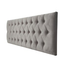Respaldo Elegante Super King Capitone 200x60 CM Gris Claro Lino