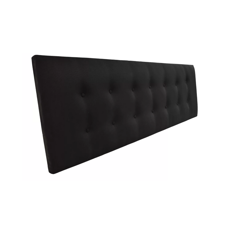 Respaldo Elegante Super King Capitone 200x60 CM Negro Lino Botones