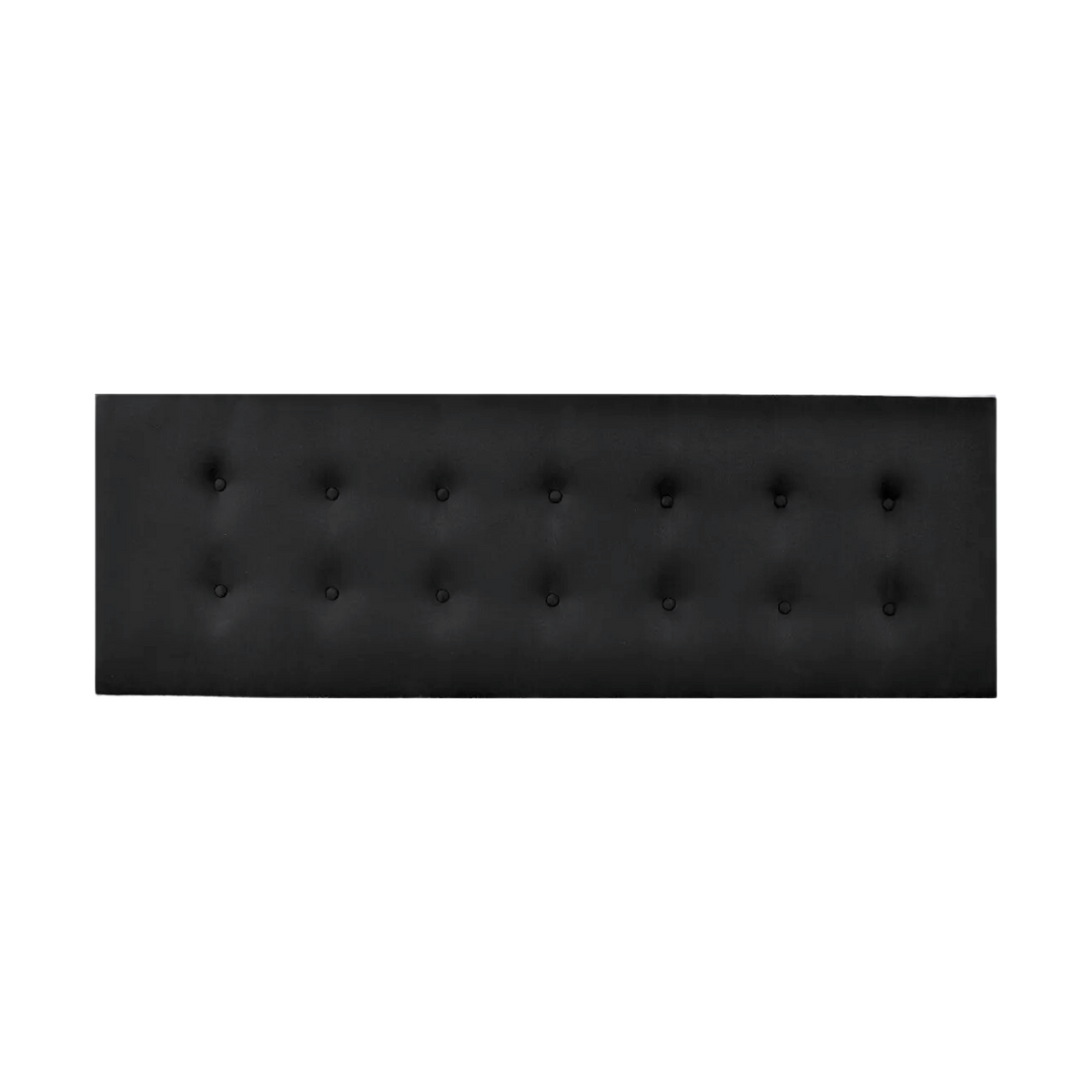 Respaldo Elegante Super King Capitone 200x60 CM Negro Lino Botones