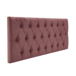 Respaldo Elegante Super King Capitone 200x60 CM Palo Rosa Felpa