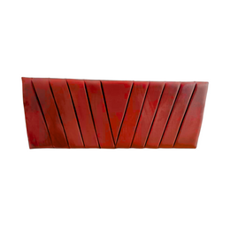 Respaldo Elegante Super King Capitone En V 200x60 CM Rojo Felpa