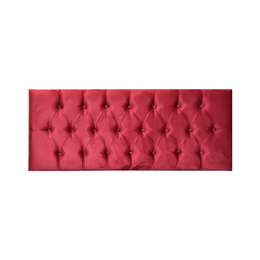 Respaldo Elegante 1 Plaza Capitone 105x60 CM Burdeo Felpa