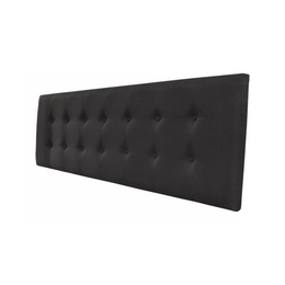 Respaldo Elegante 1 Plaza Capitone 105x60 CM Gris Oscuro Felpa Botones