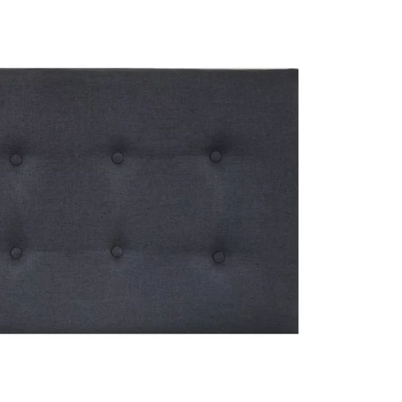 Respaldo Elegante 1 Plaza Capitone 105x60 CM Gris Oscuro Lino