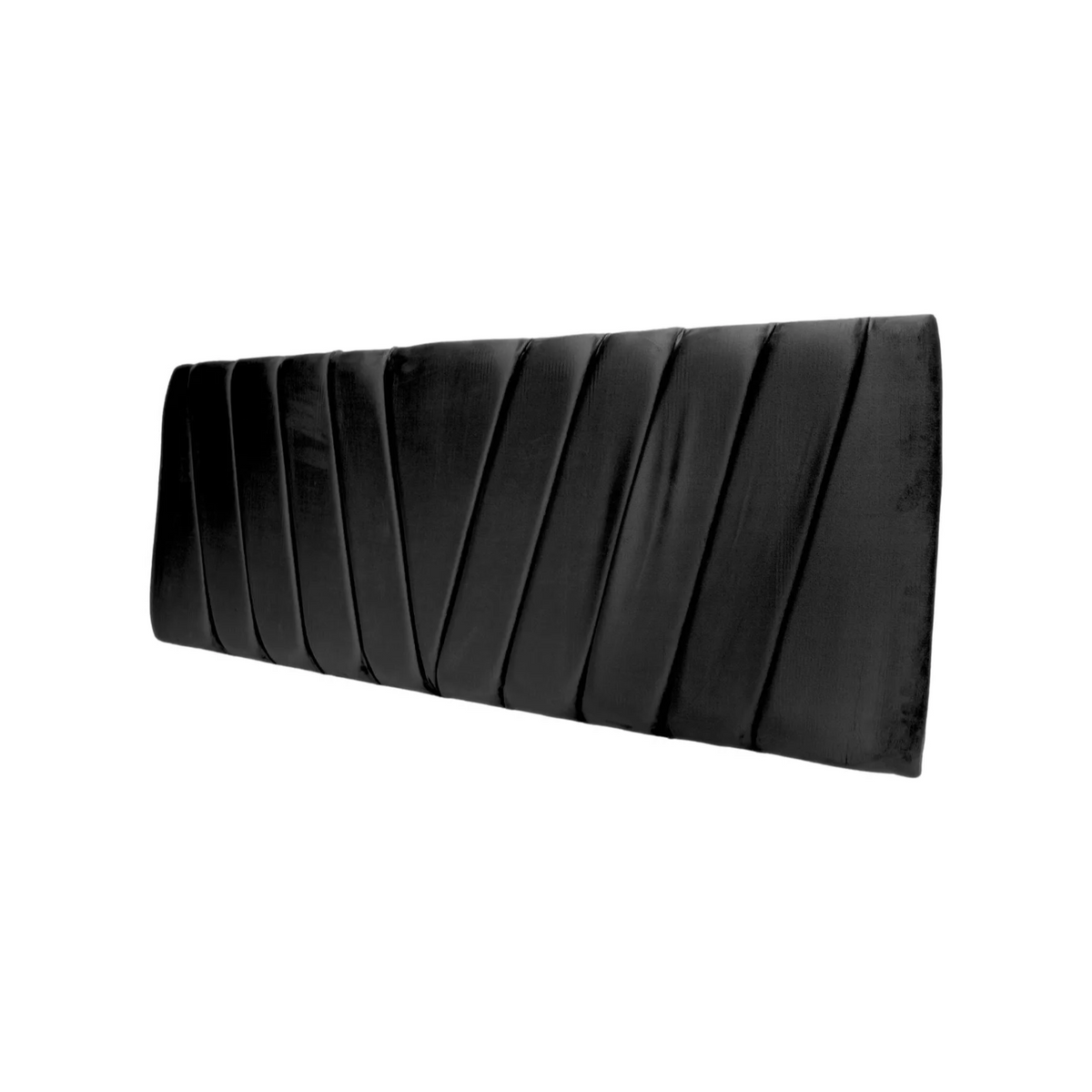 Respaldo Elegante 1 Plaza Capitone 105x60 CM Negro Felpa
