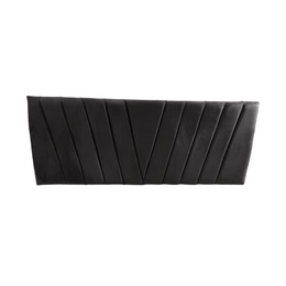Respaldo Elegante 1 Plaza Capitone 105x60 CM Negro Felpa